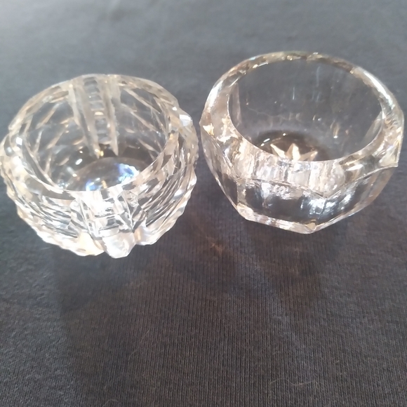 Honeycomb and Pressed/Cut glass Salt Cellars - Picture 3 of 11